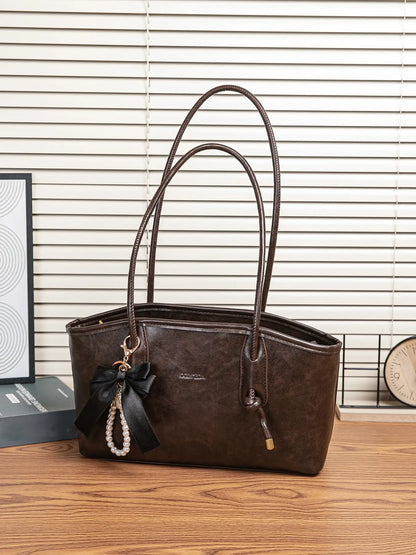 26 Women'S Elegant Solid Color Hobo Shoulder Bag, Everyday Shoulder Bag, Fashionable Large Capacity Crossbody Bag for Daily Used, Casual Trendy Versatile High-Quality Daily Commuting Bag