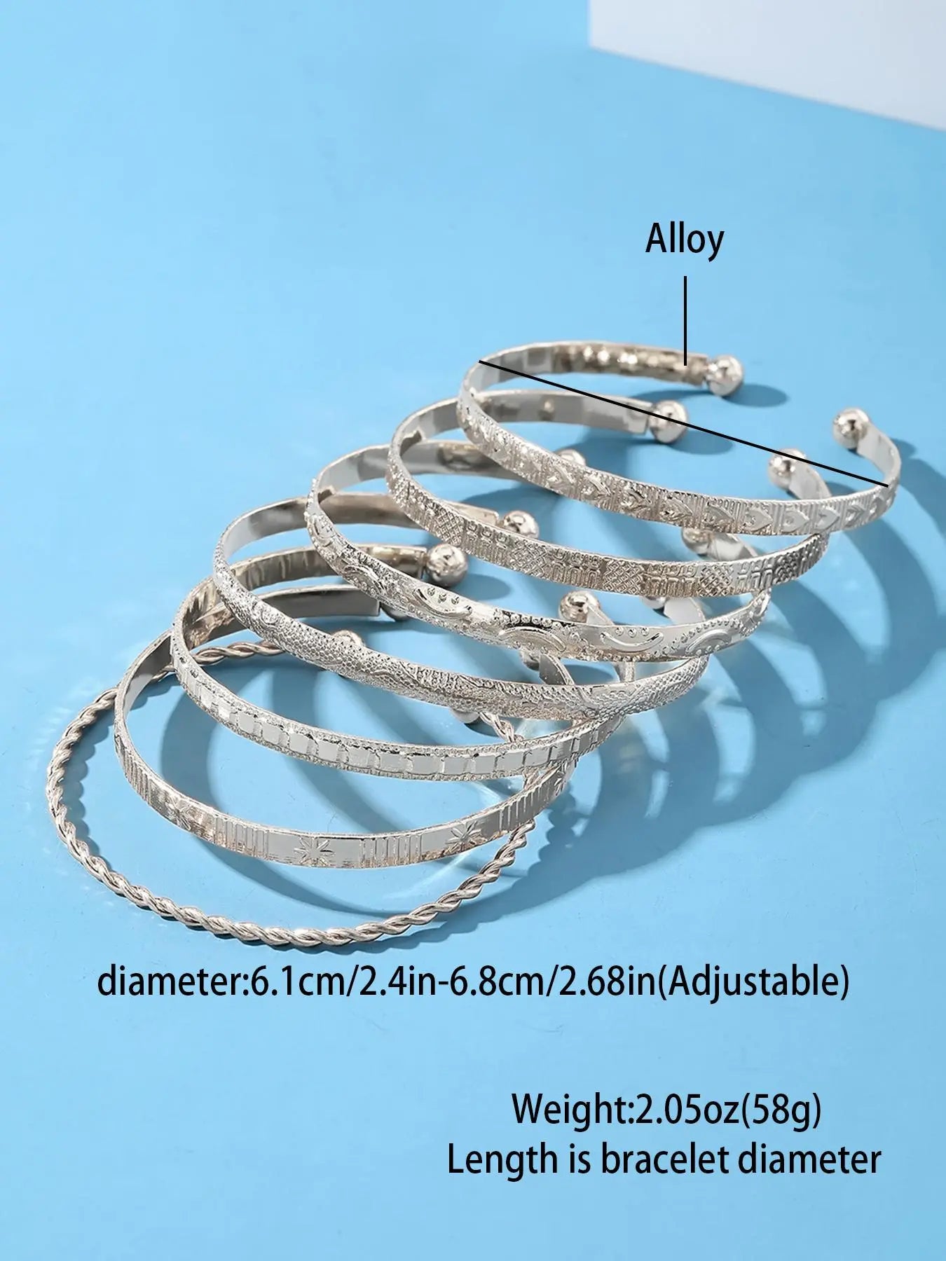 Geometric & Heart Design Cuff Gypsy Bangles as Gift for Girlfriend, Texture Metal Twist Design Bracelet on Wrist, Elegant Matching Jewelry, Classic Fashion Accessories for Daily Wear, Stackable Bracelets for Wife