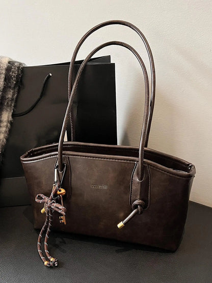 26 Women'S Elegant Solid Color Hobo Shoulder Bag, Everyday Shoulder Bag, Fashionable Large Capacity Crossbody Bag for Daily Used, Casual Trendy Versatile High-Quality Daily Commuting Bag