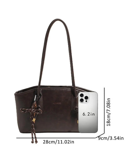26 Women'S Elegant Solid Color Hobo Shoulder Bag, Everyday Shoulder Bag, Fashionable Large Capacity Crossbody Bag for Daily Used, Casual Trendy Versatile High-Quality Daily Commuting Bag