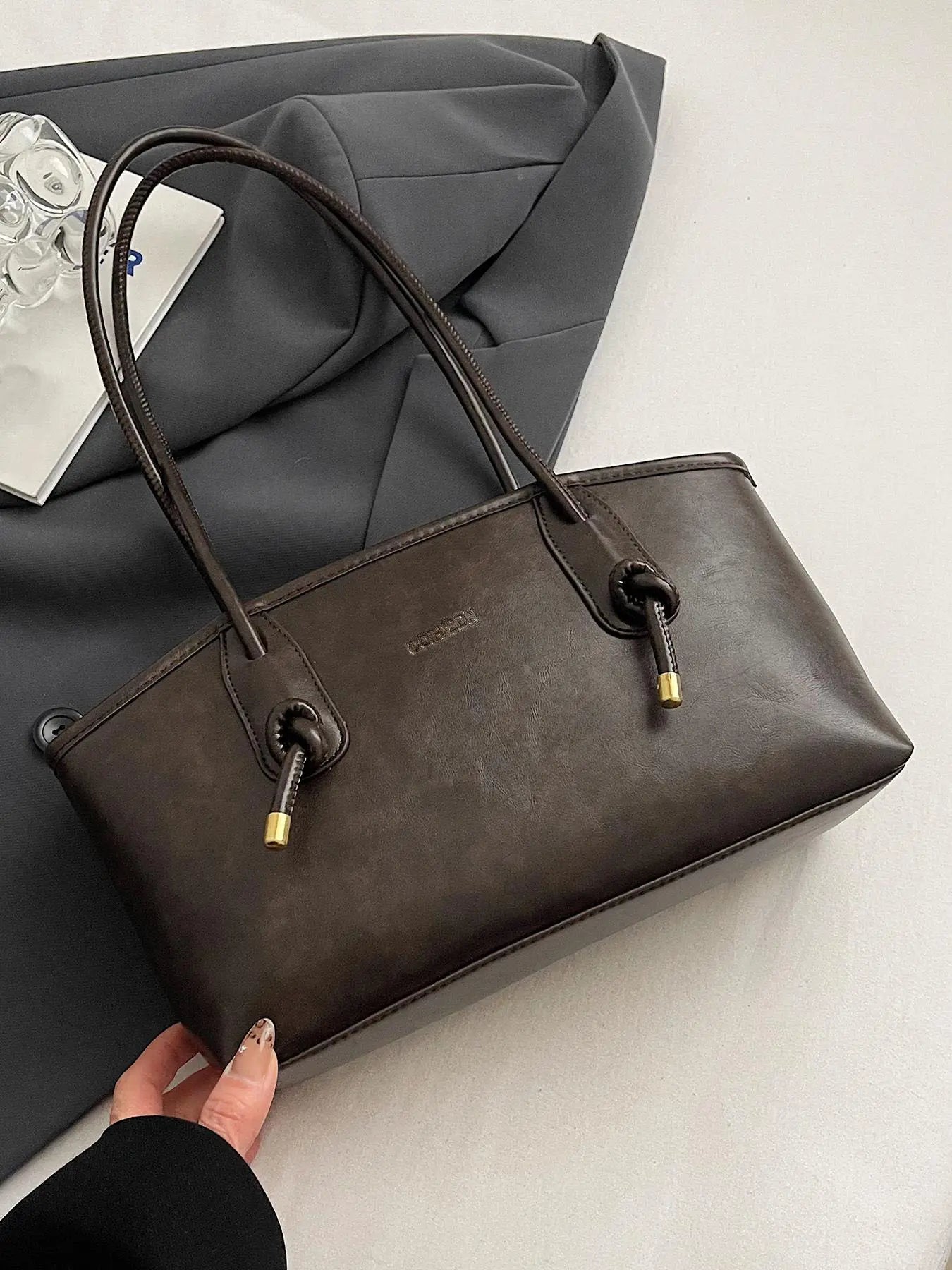 26 Women'S Elegant Solid Color Hobo Shoulder Bag, Everyday Shoulder Bag, Fashionable Large Capacity Crossbody Bag for Daily Used, Casual Trendy Versatile High-Quality Daily Commuting Bag