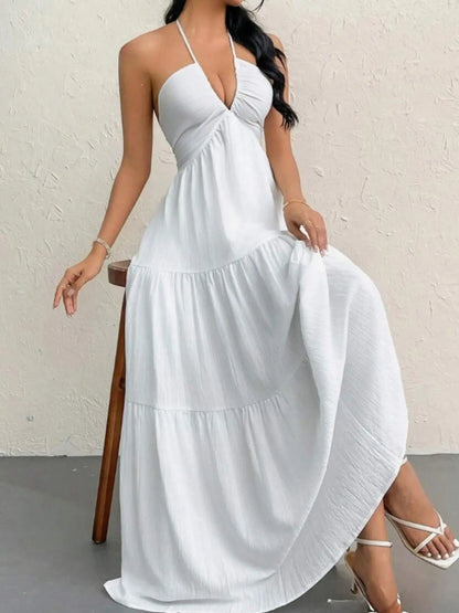 Women'S Plain Dress, Summer Clothes Women, Casual Basic Loose Fit Sleeveless Dress for Beach Holiday Vacation, Ladies Summer Clothes, Women'S Clothing, Womenswear, Dresses for Party, Minimalist a Line Dress