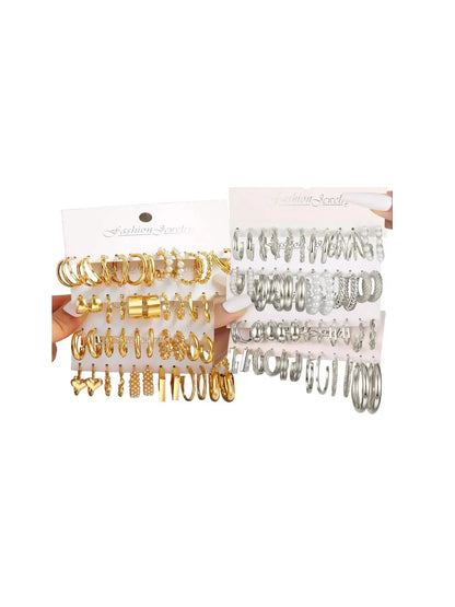 2024 New Trendy Geometric Heart Design Earrings, Faux Pearl Decorative Twist Hoop Earrings, Girl'S Temperament Vintage Ear Jewelry, All-Match Women Accessories for Party, Fashion Earring
