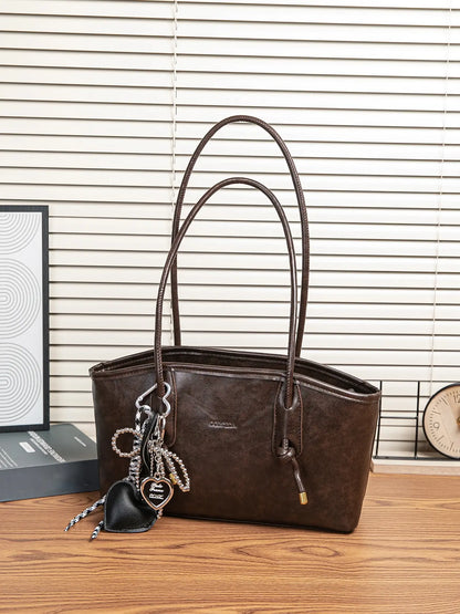 26 Women'S Elegant Solid Color Hobo Shoulder Bag, Everyday Shoulder Bag, Fashionable Large Capacity Crossbody Bag for Daily Used, Casual Trendy Versatile High-Quality Daily Commuting Bag