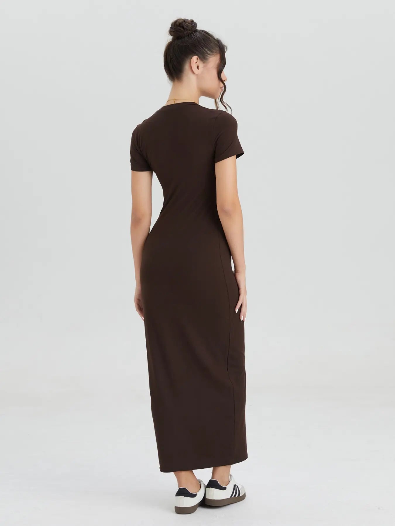 Women'S Casual Slim-Fit Summer Dress, Kint Fabric Moderate Thickness, Perfect for Daily Wear & Outdoor Activities, Casual Dresses