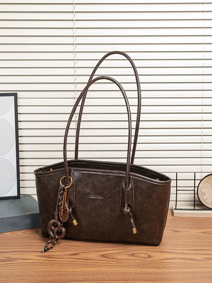 26 Women'S Elegant Solid Color Hobo Shoulder Bag, Everyday Shoulder Bag, Fashionable Large Capacity Crossbody Bag for Daily Used, Casual Trendy Versatile High-Quality Daily Commuting Bag